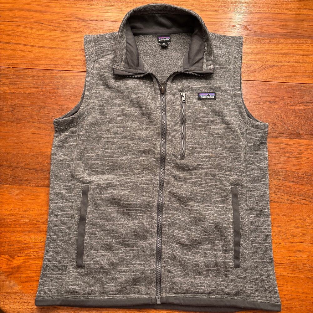 Patagonia Youth Kids Gray Zip Fleece Vest Size XL